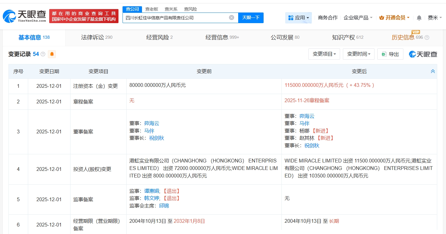 四川長虹佳華增資至11.5億元，軟硬件批發(fā)業(yè)務再添強勁動力
